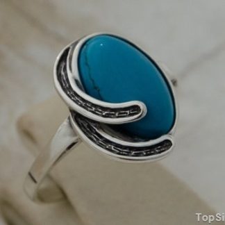 LILLY - srebrny pierścionek z turkusem