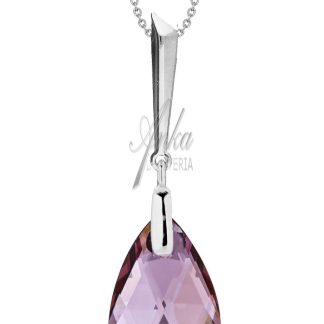 Srebrny naszyjnik lacrima swrovski w kolorze irys