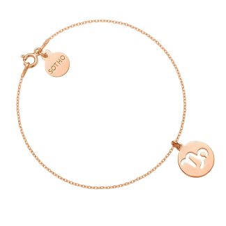 Bransoletka z zodiakiem Koziorożca z różowego złota