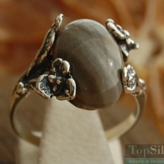 CHIETI - srebrny pierścionek z krzemieniem pasiastym