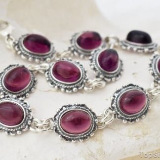 EMESTA - srebrna bransoletka z ametystem