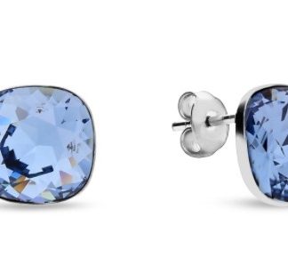 Kolczyki srebrne swarovski busso w kolorze denim blue