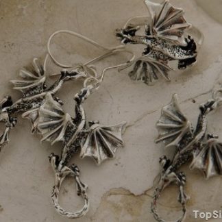 DRAGONY - SREBRNE SMOKI - srebrny komplet