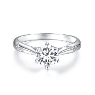 Srebrny pierścionek R16 Moissanit 1,0 ct srebro 925