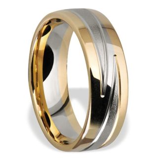 Obrączka z żółtego i białego palladowego złota ŁN-16ZB-k