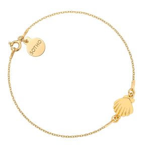 Złota bransoletka z muszelką