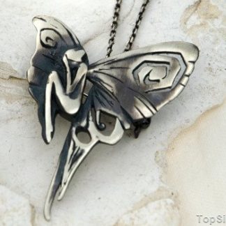 PŁACZĄCY ELF - srebrna broszka wisior