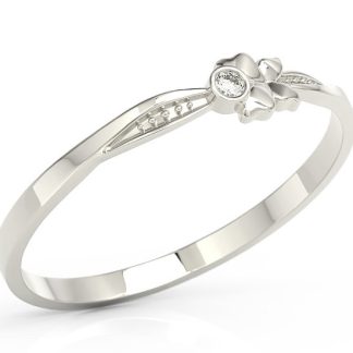 Pierścionek motylek z białego złota z cyrkonią BP-89B-C