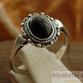 KERMA - srebrny pierścionek z onyksem