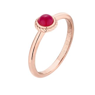 Pierścionek z różowego złota z agatem : pierścionki - 13