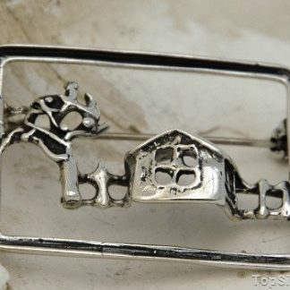 PEJZAŻ - srebrna broszka na prezent