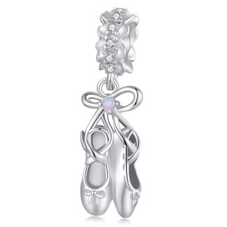 Baleriny dla baletnicy srebrny charms zawieszka beads srebro 925