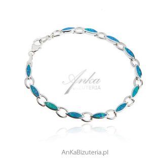 Bransoletka srebrna z opalem