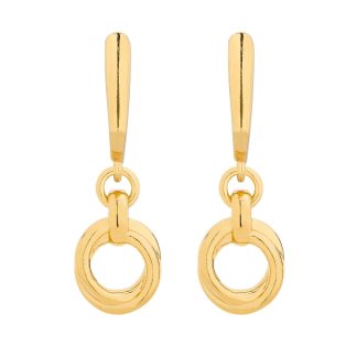 Złote kolczyki z oponkami