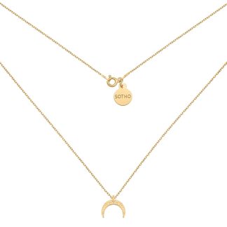 Złoty naszyjnik z księżycem : Długość - 70 cm