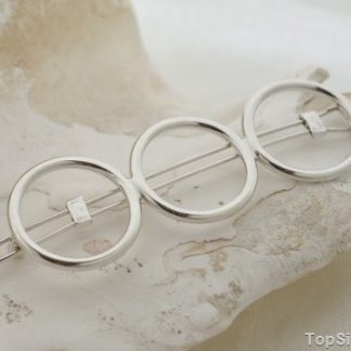 TRZY KOŁA - koreańska srebrna spinka do włosów