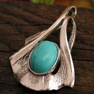 CAPOLINEA - srebrny wisiorek z turkusem