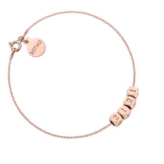Bransoletka z liczbami anielskimi z różowego złota