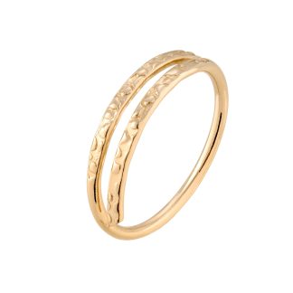 Złoty delikatny pierścionek