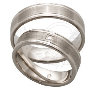 Obrączka z białego złota palladowego ŁS-12B-m