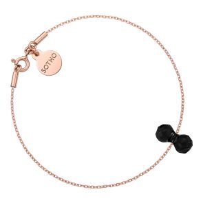 Bransoletka z różowego złota z kryształowym ciężarkiem SWAROVSKI® CRYSTAL