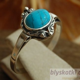 ALLBLUE - srebrny pierścionek z turkusem