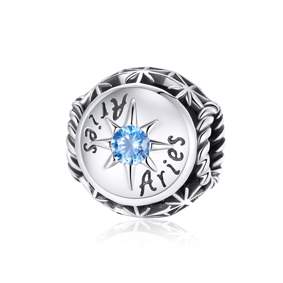 Znak zodiaku baran srebrny charms koralik beads srebro 925