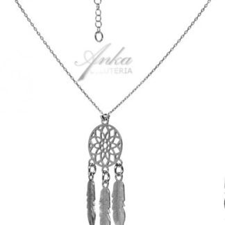 Naszyjnik srebrne łapacz snów