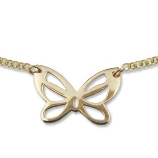 Naszyjnik ze złota - celebrytka z motywem Motylka- Model 22