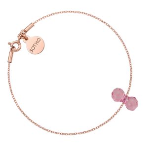 Bransoletka z różowego złota z kryształowym ciężarkiem SWAROVSKI® CRYSTAL