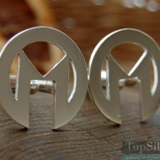 M&M - srebrne spinki dla M... do koszuli