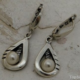 ASCO - srebrne kolczyki z perłą