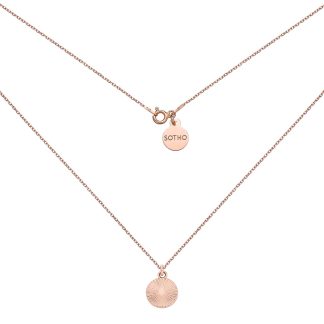 Naszyjnik z różowego złota z kółeczkiem : Długość - 70cm