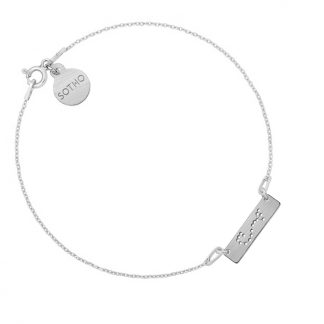 Srebrna matowa bransoletka z konstelacją Skorpiona