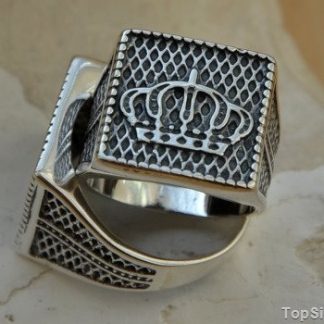 KORONA KRÓLÓW - srebrny sygnet 925