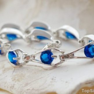 OSLO – srebrna bransoletka z szafirami