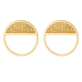 Złote ozdobne kolczyki kółeczka