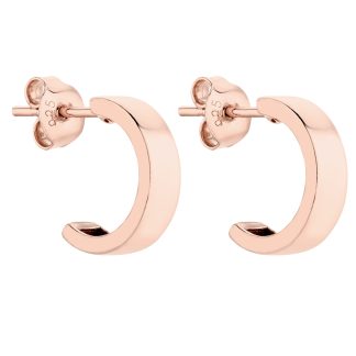 Kolczyki półkola z różowego złota