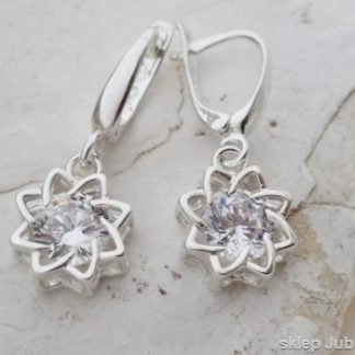 SENDAI - srebrne kolczyki z cyrkonią GLAMOUR