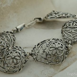 NATASHA - srebrna ażurowa bransoleta