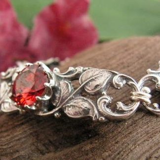CESARMA - srebrna bransoletka z rubinem