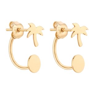 Złote kolczyki z palmami