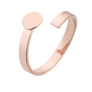 Geometryczny pierścionek z różowego złota