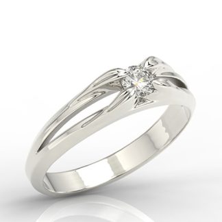 Pierścionek zaręczynowy z białego złota z brylantem BP-4316B