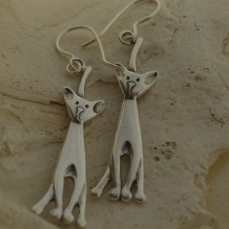 KOTY - srebrne kolczyki
