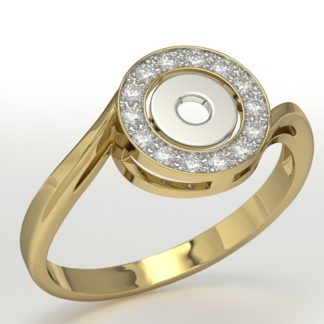 Pierścionek z żółtego i białego złota z diamentami BP-18ZB