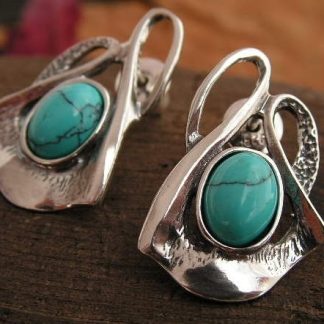 CAPOLINEA - srebrne kolczyki z turkusem