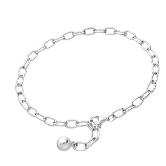 Srebrna bransoletka baza do wisiorków charms