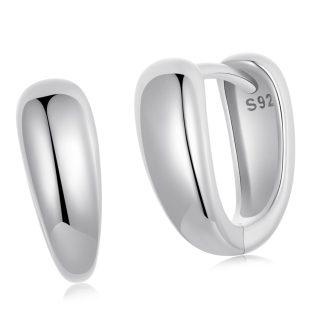 Eleganckie koła zatrzaski kolczyki srebro 925