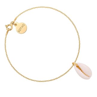 Złota bransoletka z muszelką